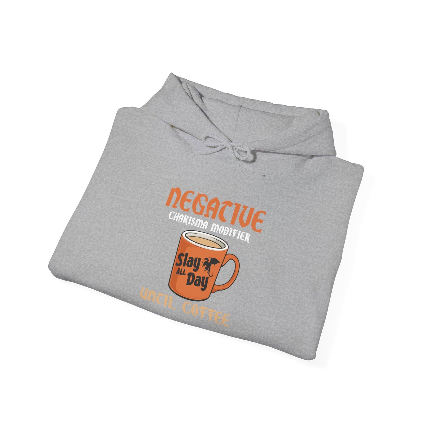 Negative Charisma Modifier Until Coffee - Heavy Blend™ Hooded Sweatshirt for Men and Women