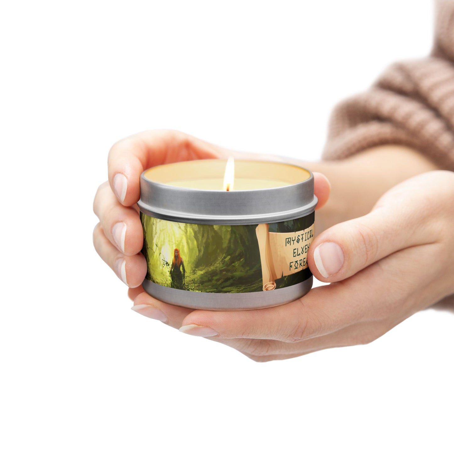 Mystical Elven Forest Enchanted Tin Candle