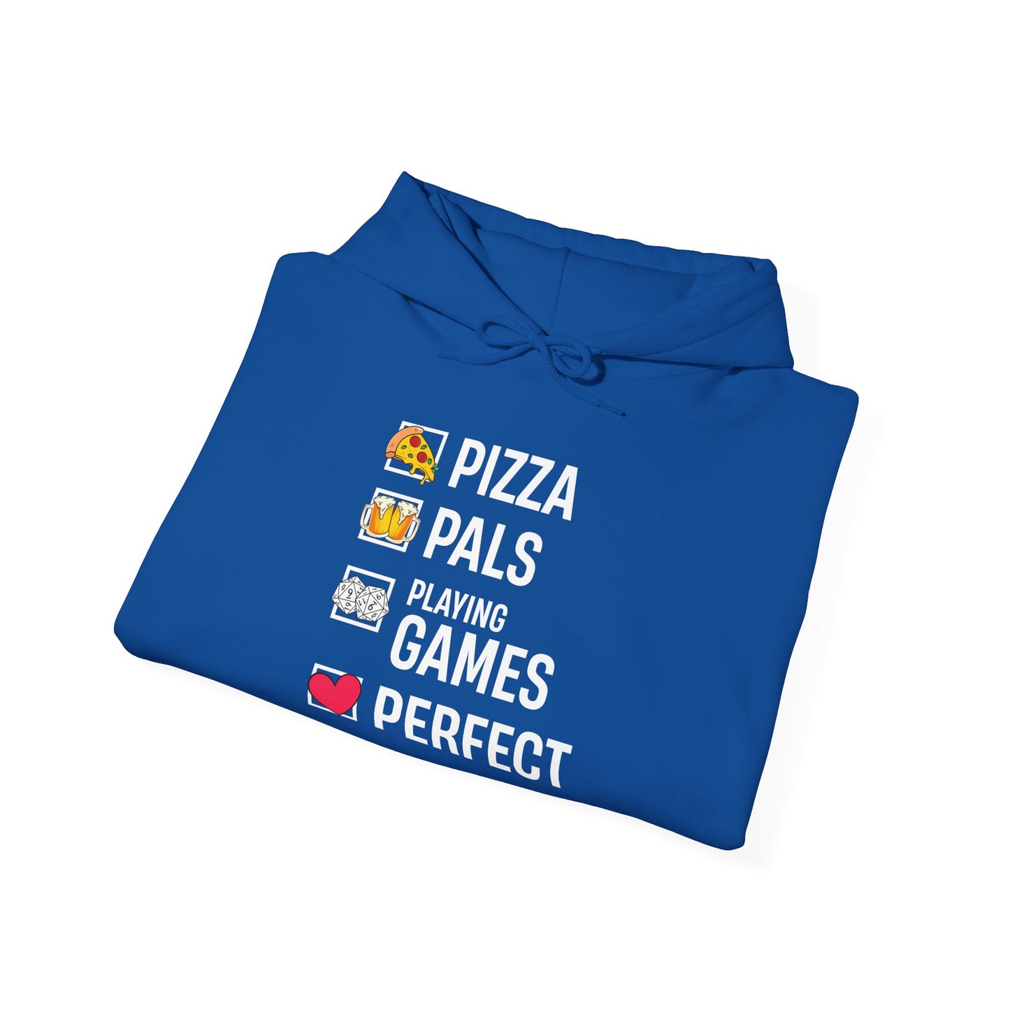 Pizza, Pals, Playing Games, Perfect - Heavy Blend™ Hoodie for Men and Women
