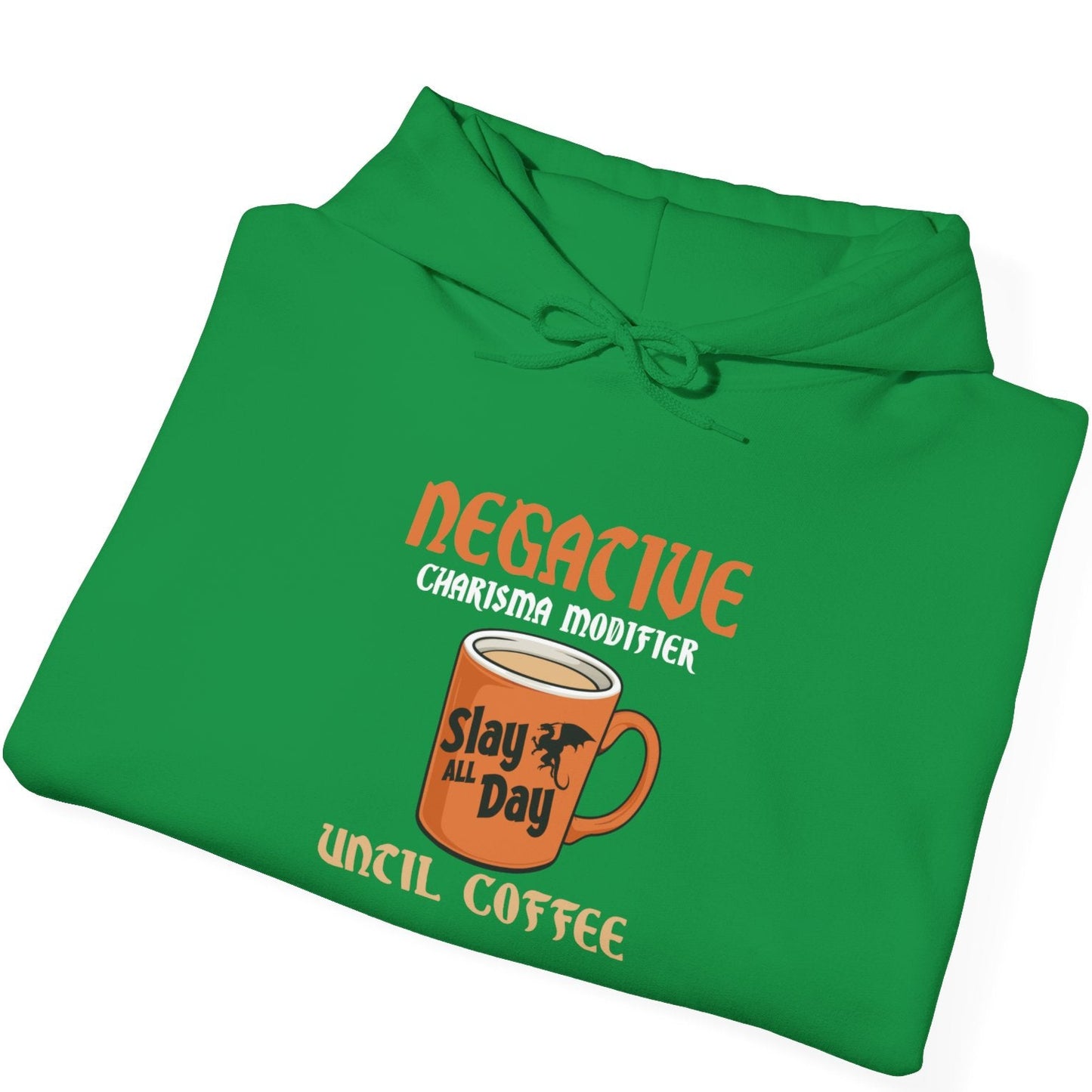 Negative Charisma Modifier Until Coffee - Heavy Blend™ Hooded Sweatshirt for Men and Women
