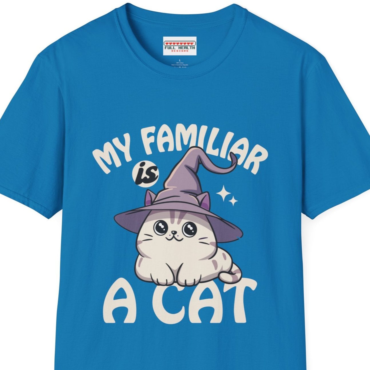 My Familiar is a Cat - Softstyle T-Shirt for Men and Women