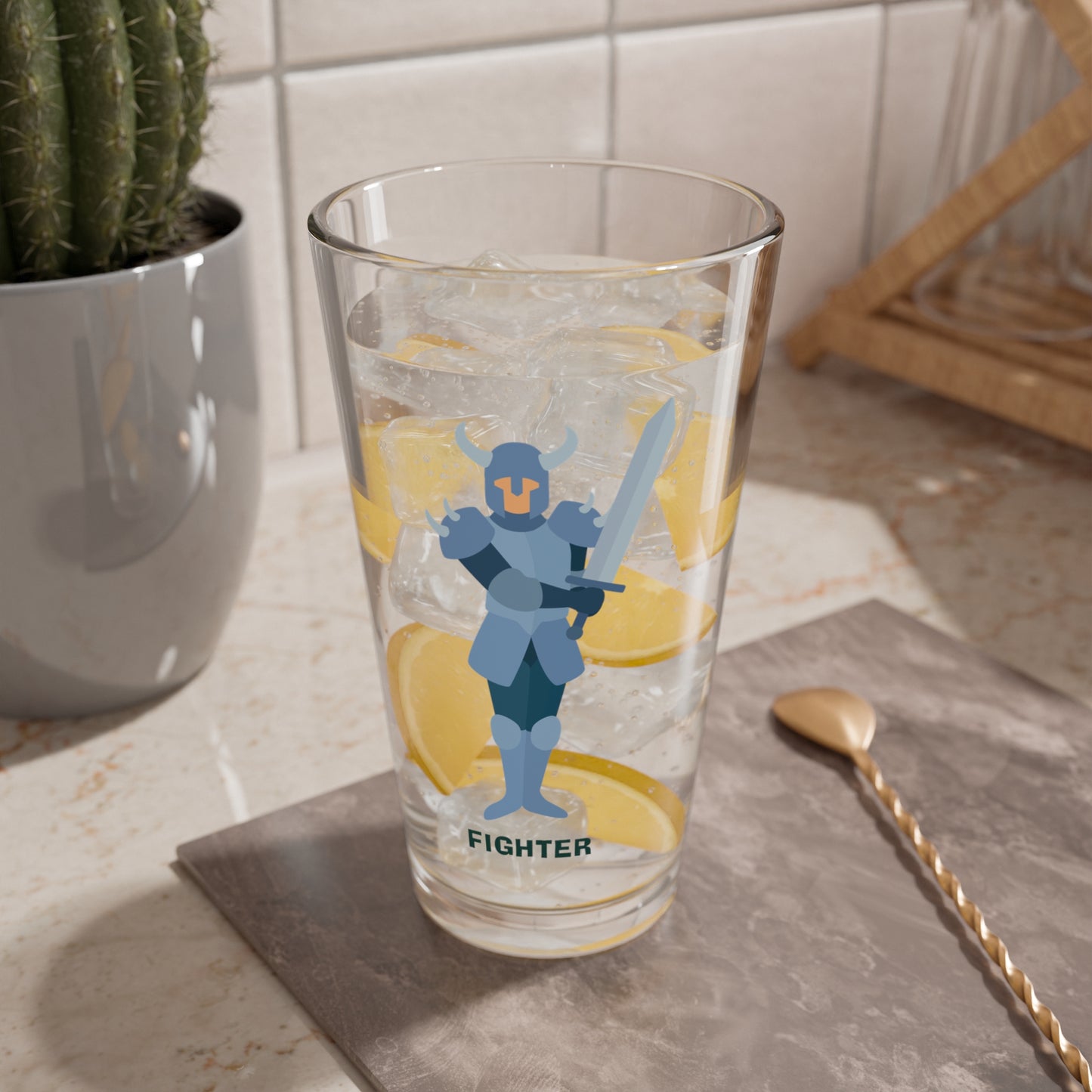 "Battle Brew Tankard" FIGHTER Pint Glass