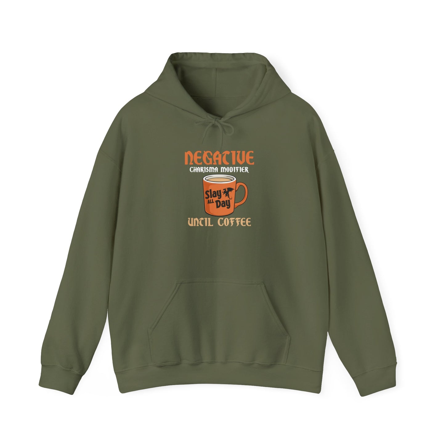 Negative Charisma Modifier Until Coffee - Heavy Blend™ Hooded Sweatshirt for Men and Women