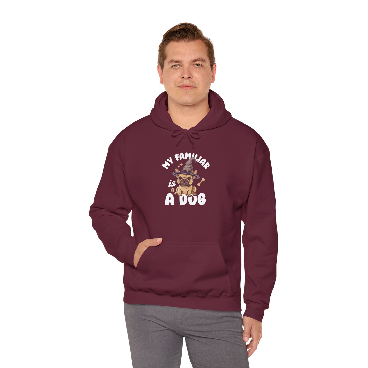 My Familiar is a Dog - Heavy Blend™ Hoodie for Men and Women