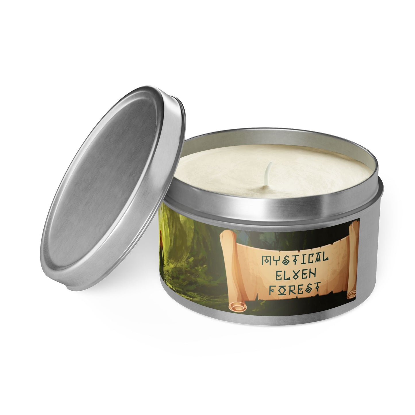 Mystical Elven Forest Enchanted Tin Candle