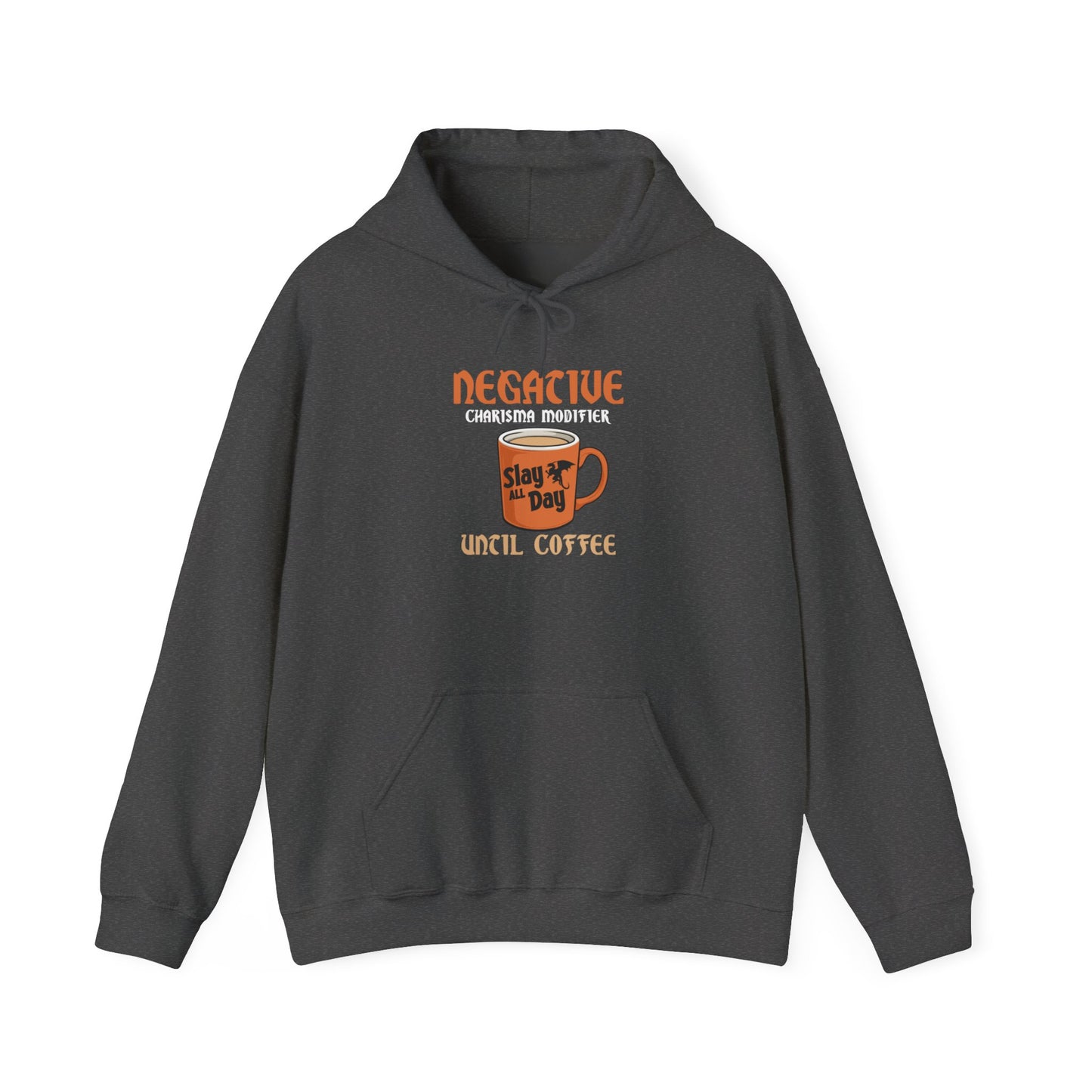 Negative Charisma Modifier Until Coffee - Heavy Blend™ Hooded Sweatshirt for Men and Women