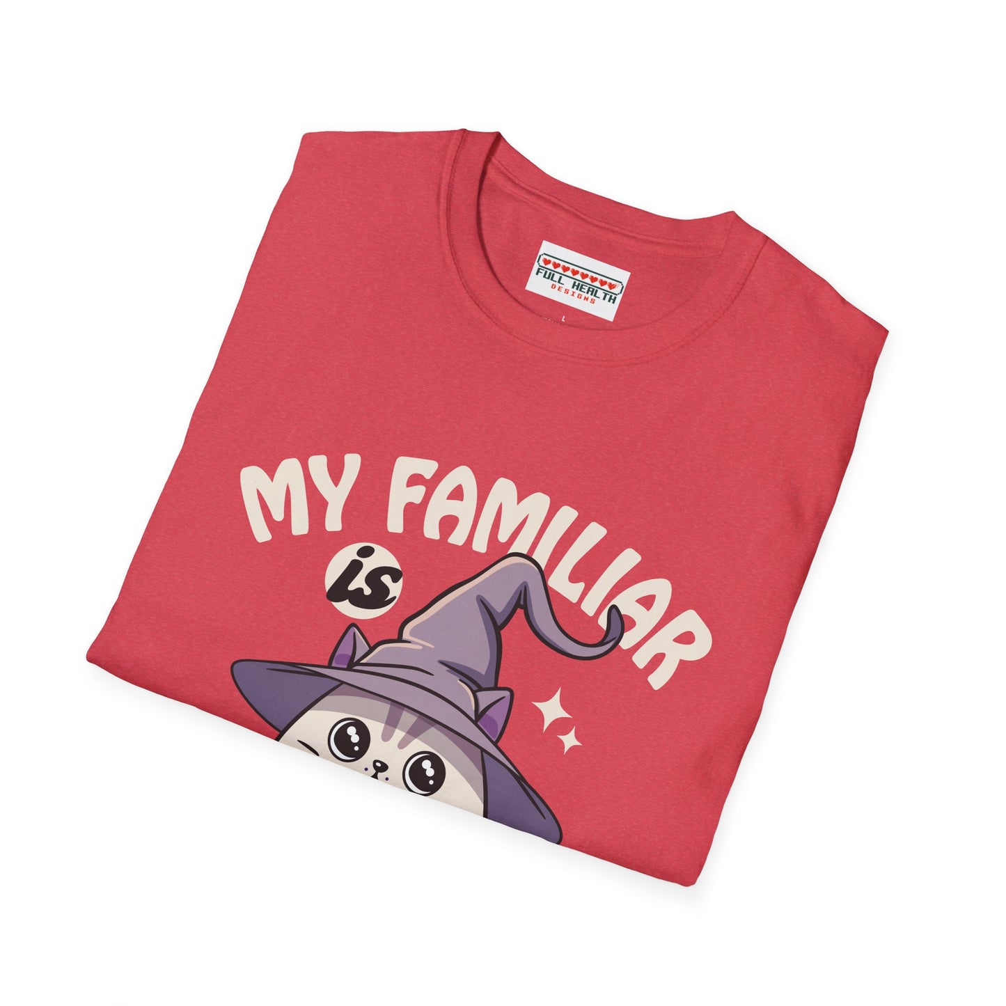 My Familiar is a Cat - Softstyle T-Shirt for Men and Women
