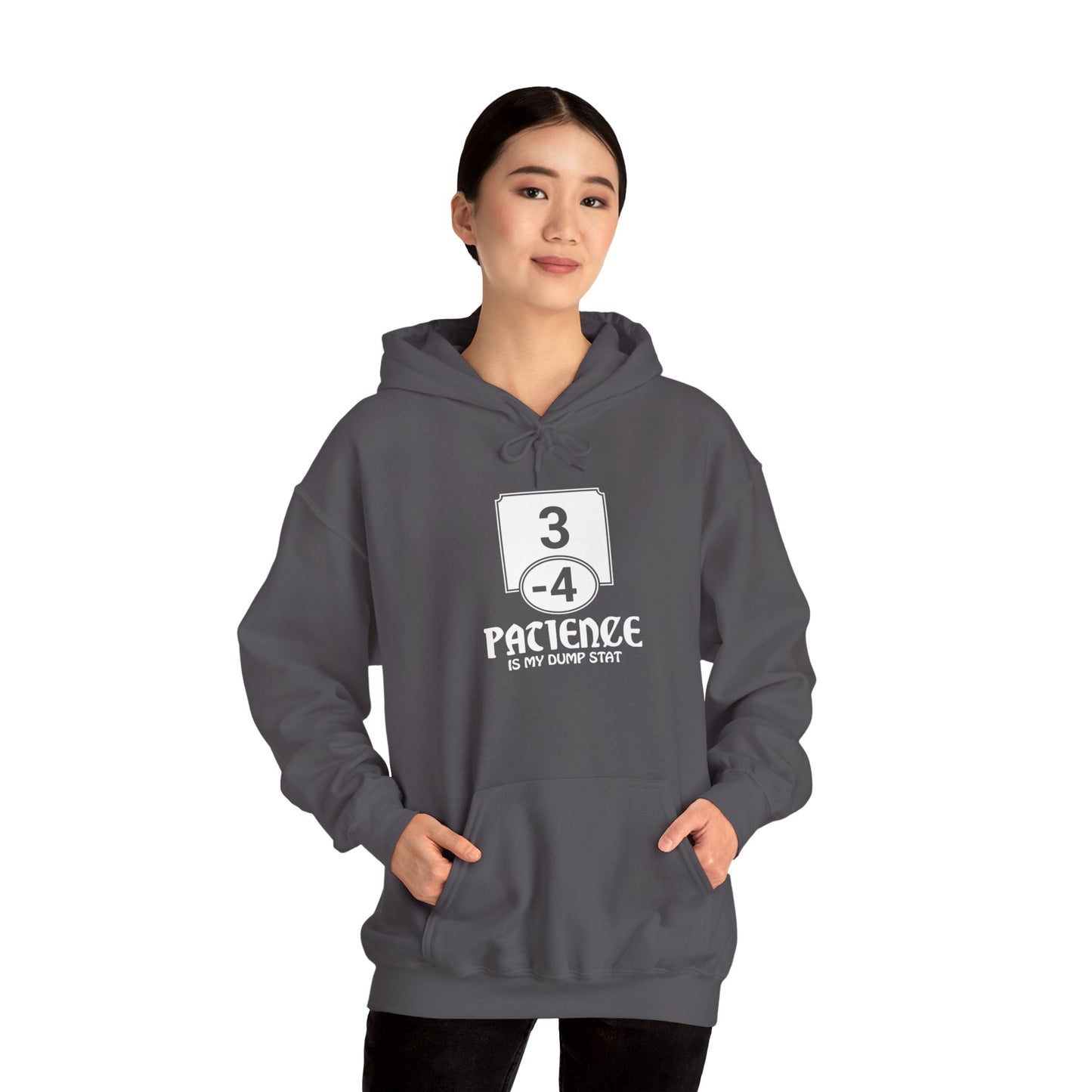 Patience is My Dump Stat - Heavy Blend™ Hoodie for Men and Women