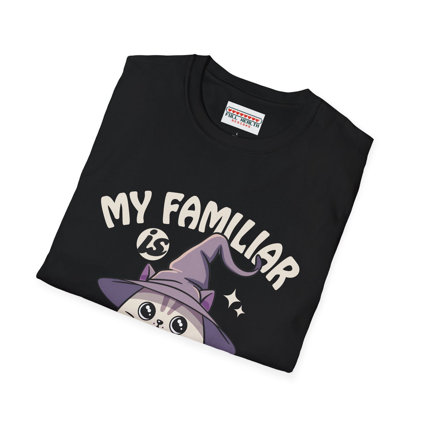 My Familiar is a Cat - Softstyle T-Shirt for Men and Women
