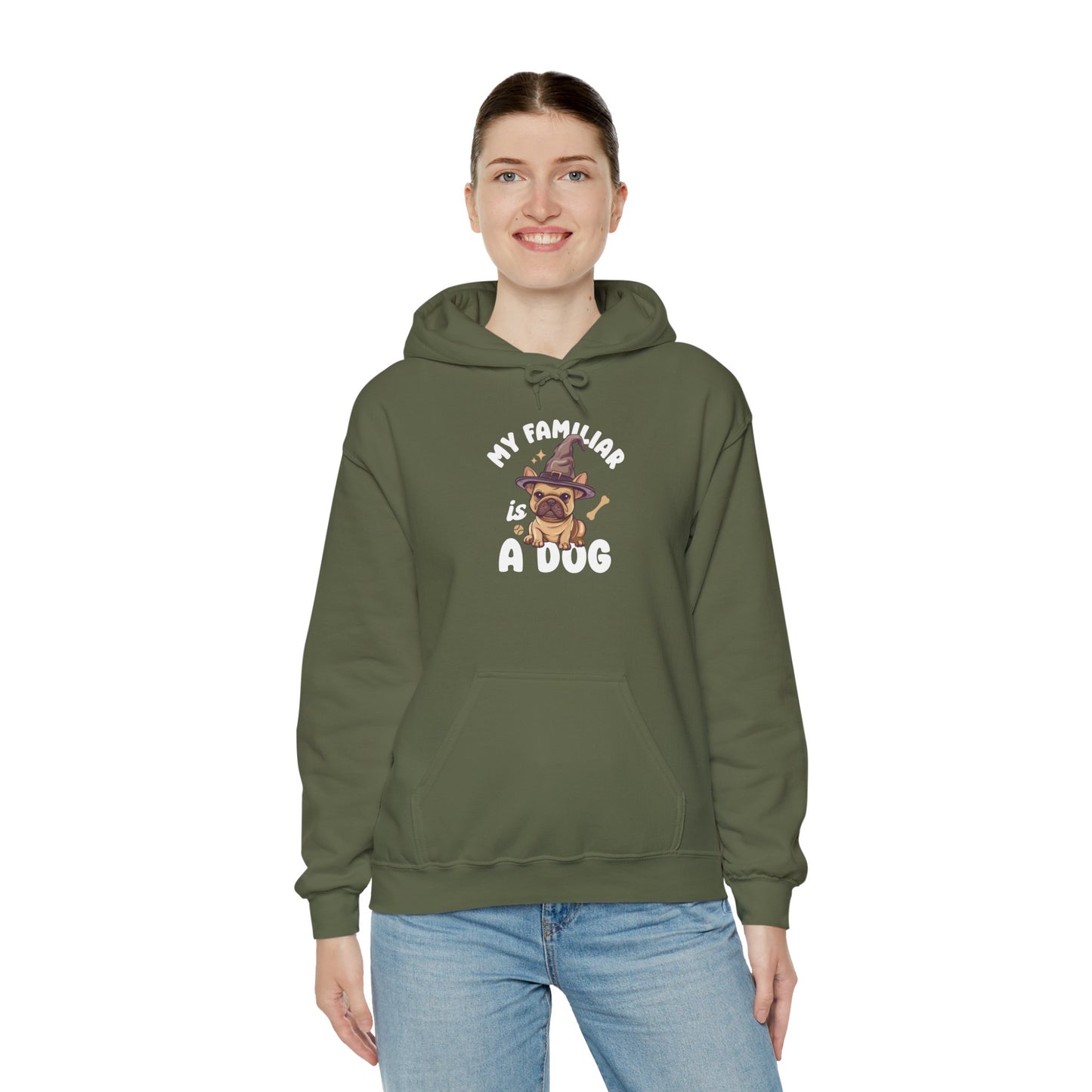 My Familiar is a Dog - Heavy Blend™ Hoodie for Men and Women