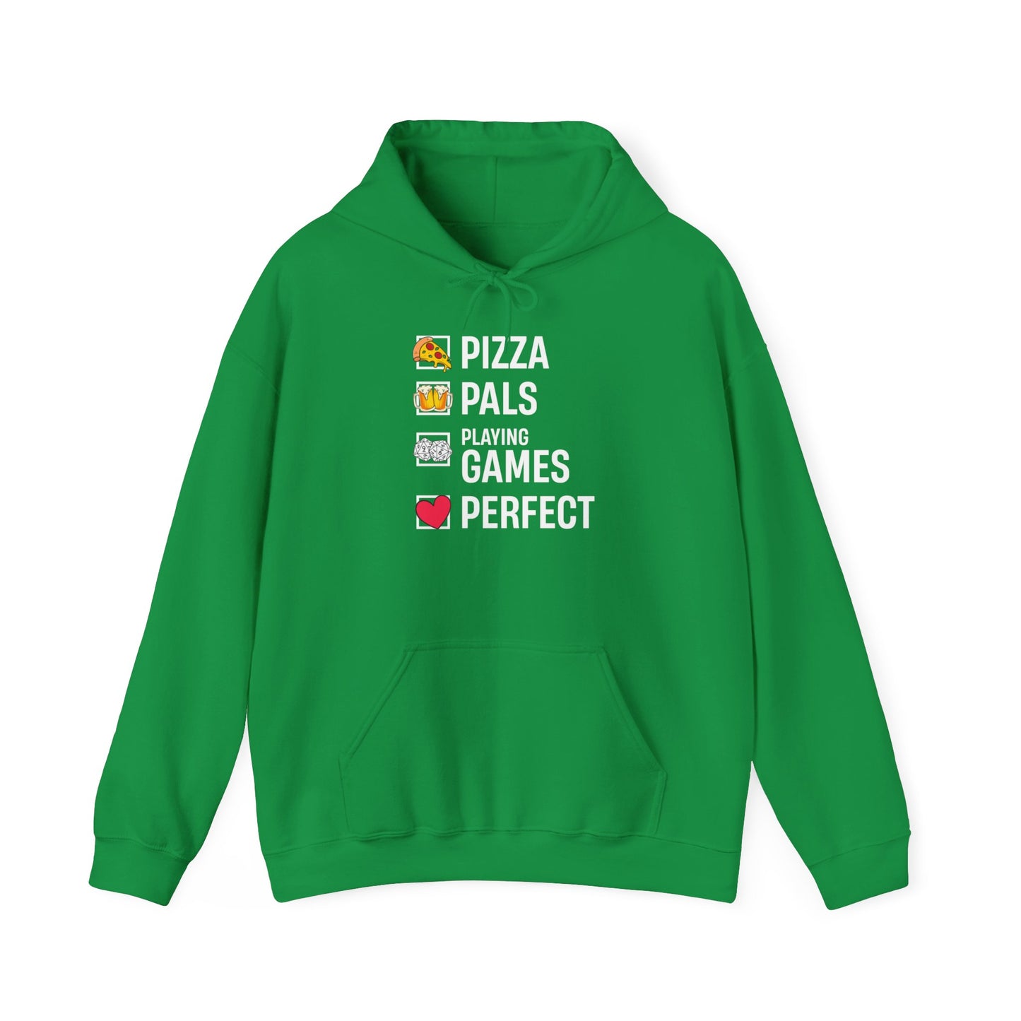 Pizza, Pals, Playing Games, Perfect - Heavy Blend™ Hoodie for Men and Women