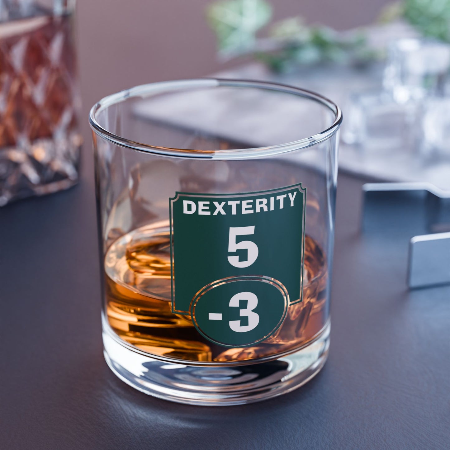 "Negative Dexterity Modifier" Rocks Glass