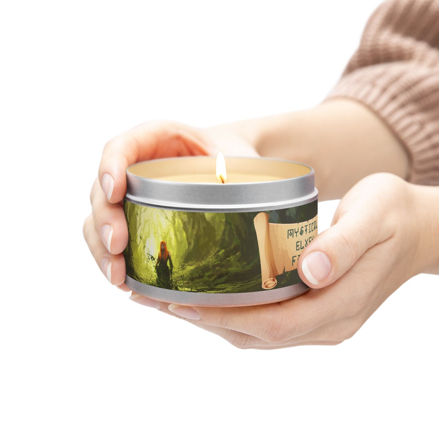 Mystical Elven Forest Enchanted Tin Candle