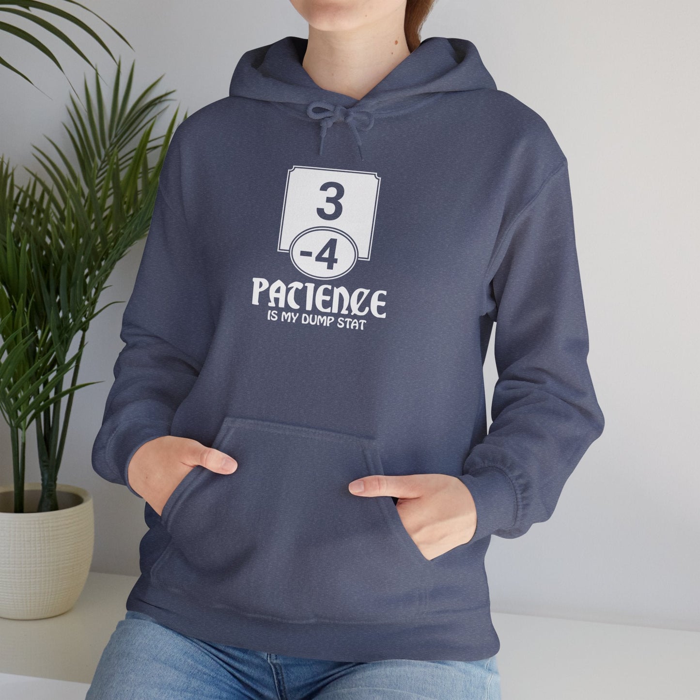 Patience is My Dump Stat - Heavy Blend™ Hoodie for Men and Women Printify