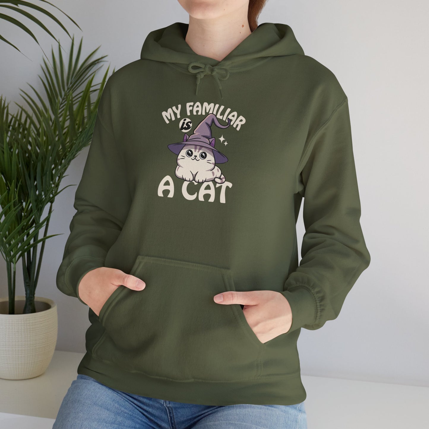 My Familiar is a Cat - Heavy Blend™ Hoodie for Men and Women