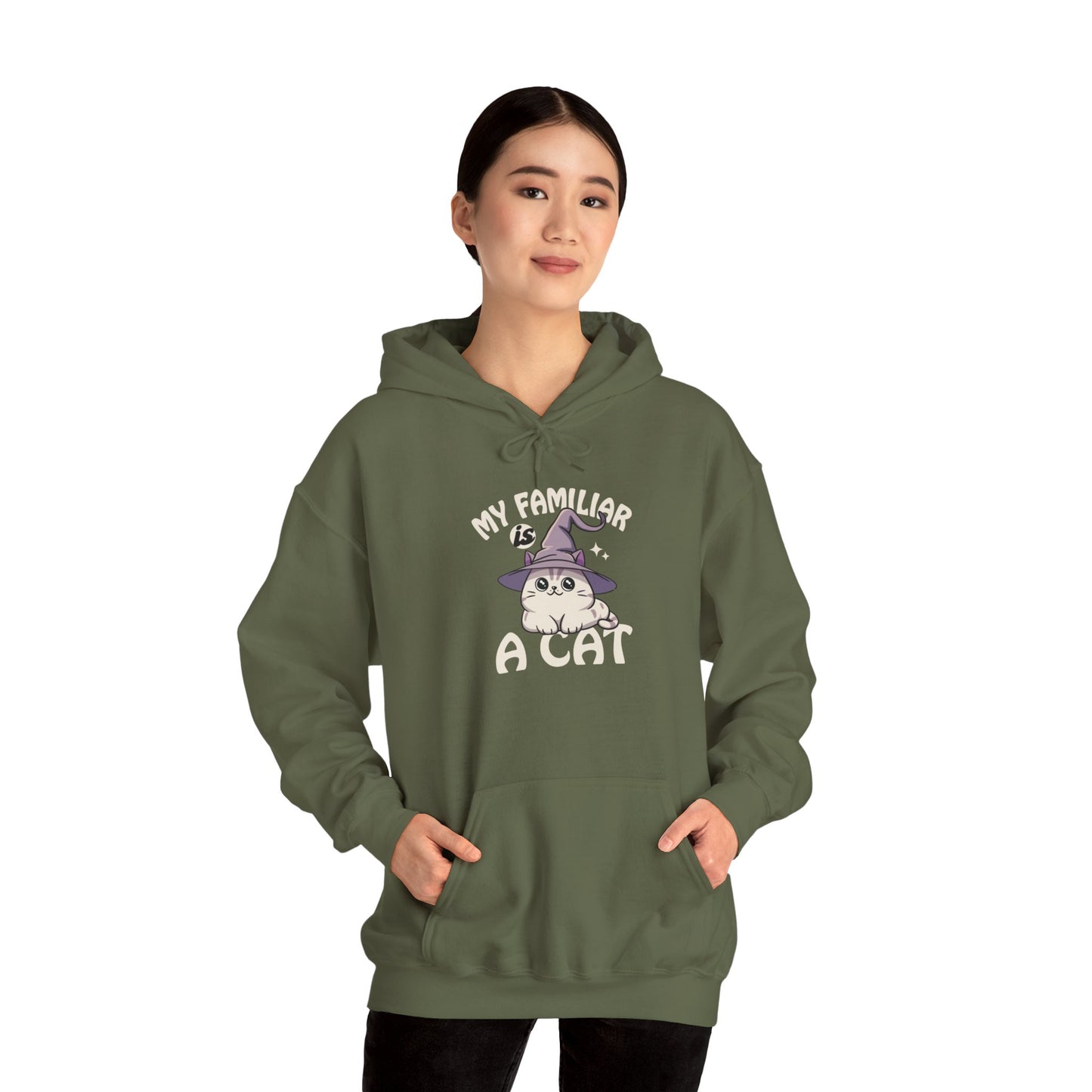 My Familiar is a Cat - Heavy Blend™ Hoodie for Men and Women