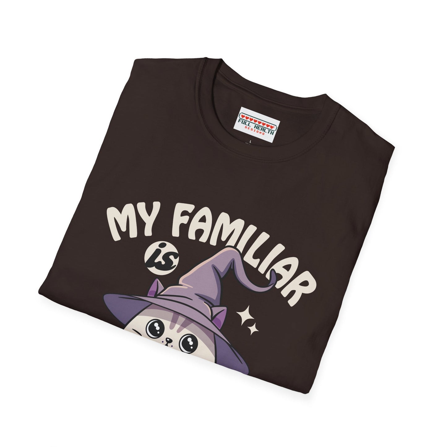 My Familiar is a Cat - Softstyle T-Shirt for Men and Women