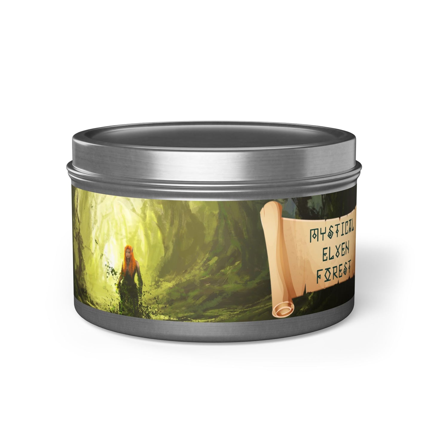 Mystical Elven Forest Enchanted Tin Candle