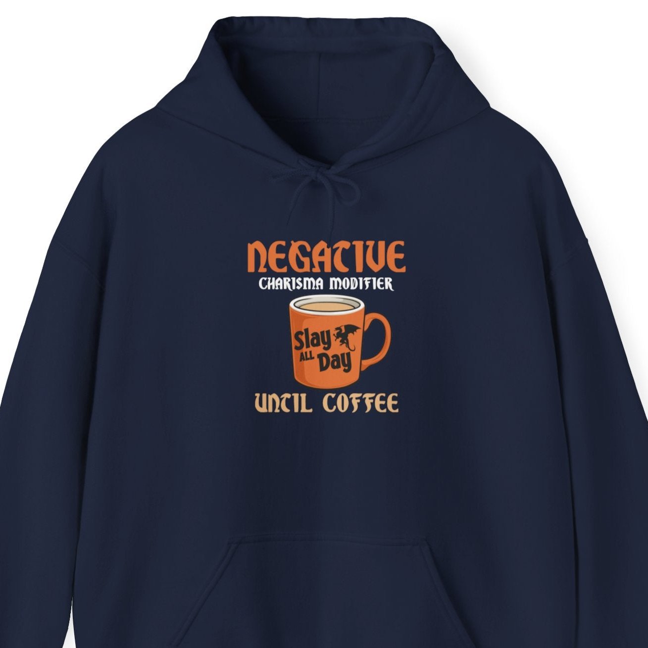 Negative Charisma Modifier Until Coffee - Heavy Blend™ Hooded Sweatshirt for Men and Women