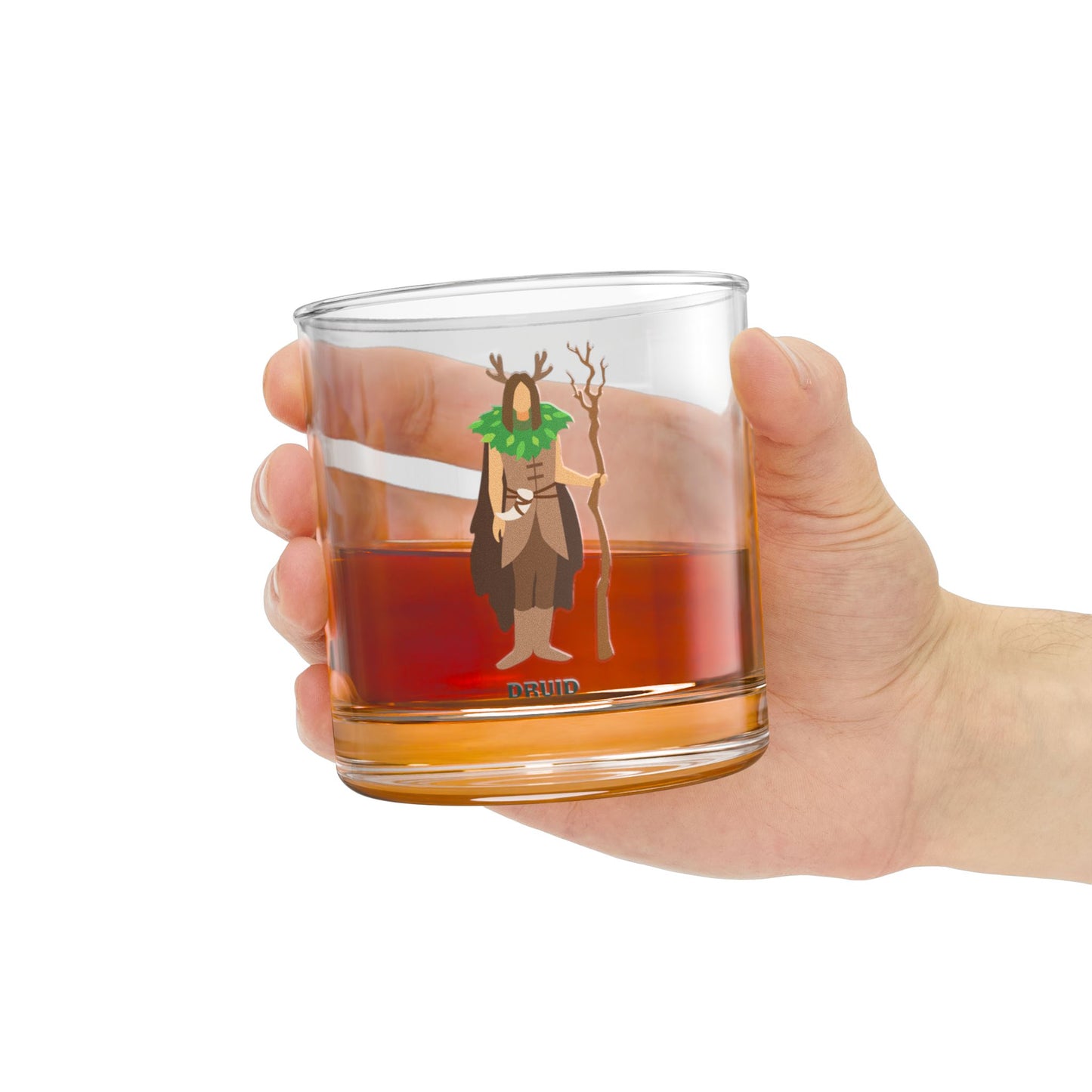 "The Wild Shape Whiskey Glass" DRUID Rocks Glass