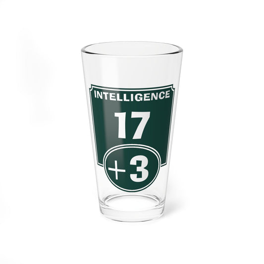 "Positive Intelligence Modifier" Pint Glass Printify