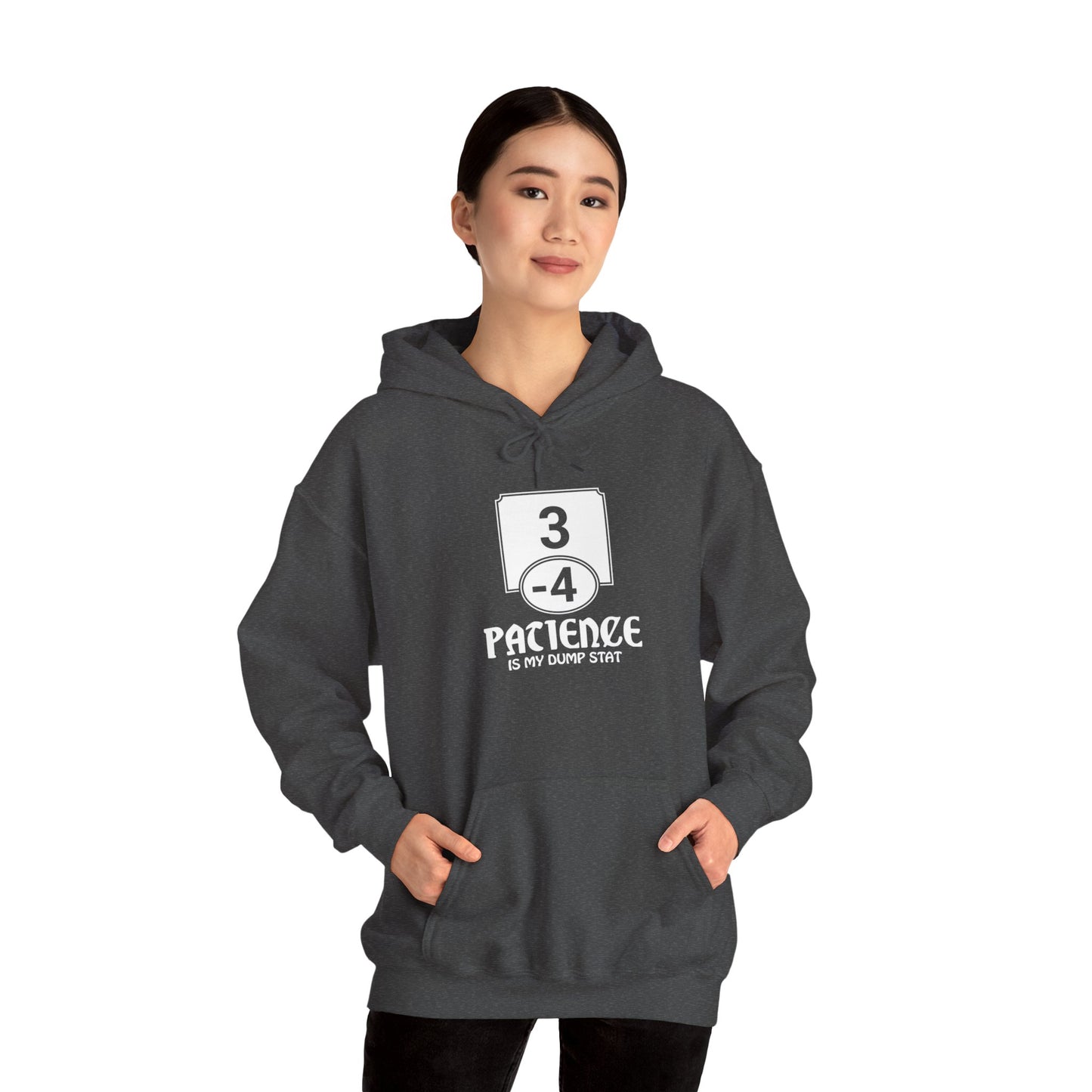 Patience is My Dump Stat - Heavy Blend™ Hoodie for Men and Women