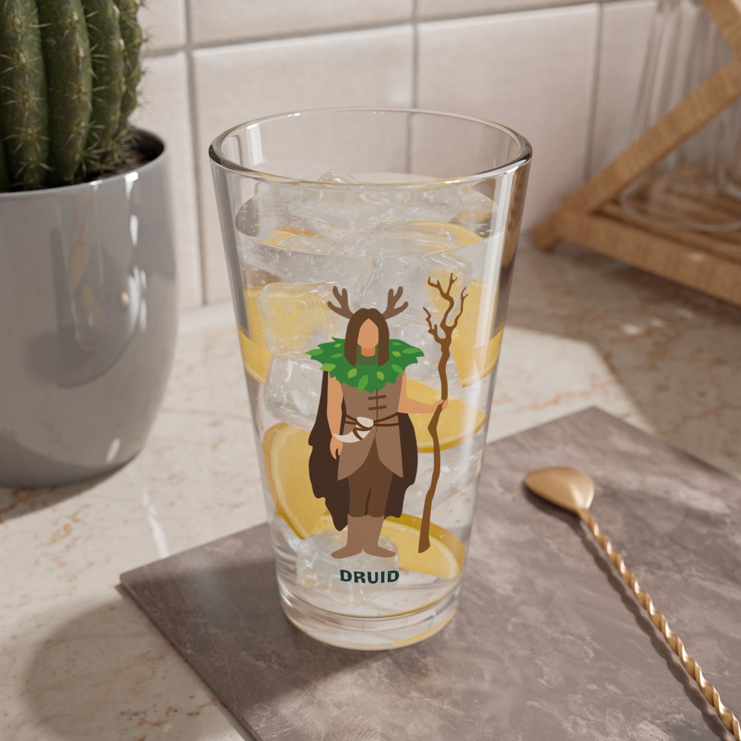 "Natureās Pour" DRUID Pint Glass Printify