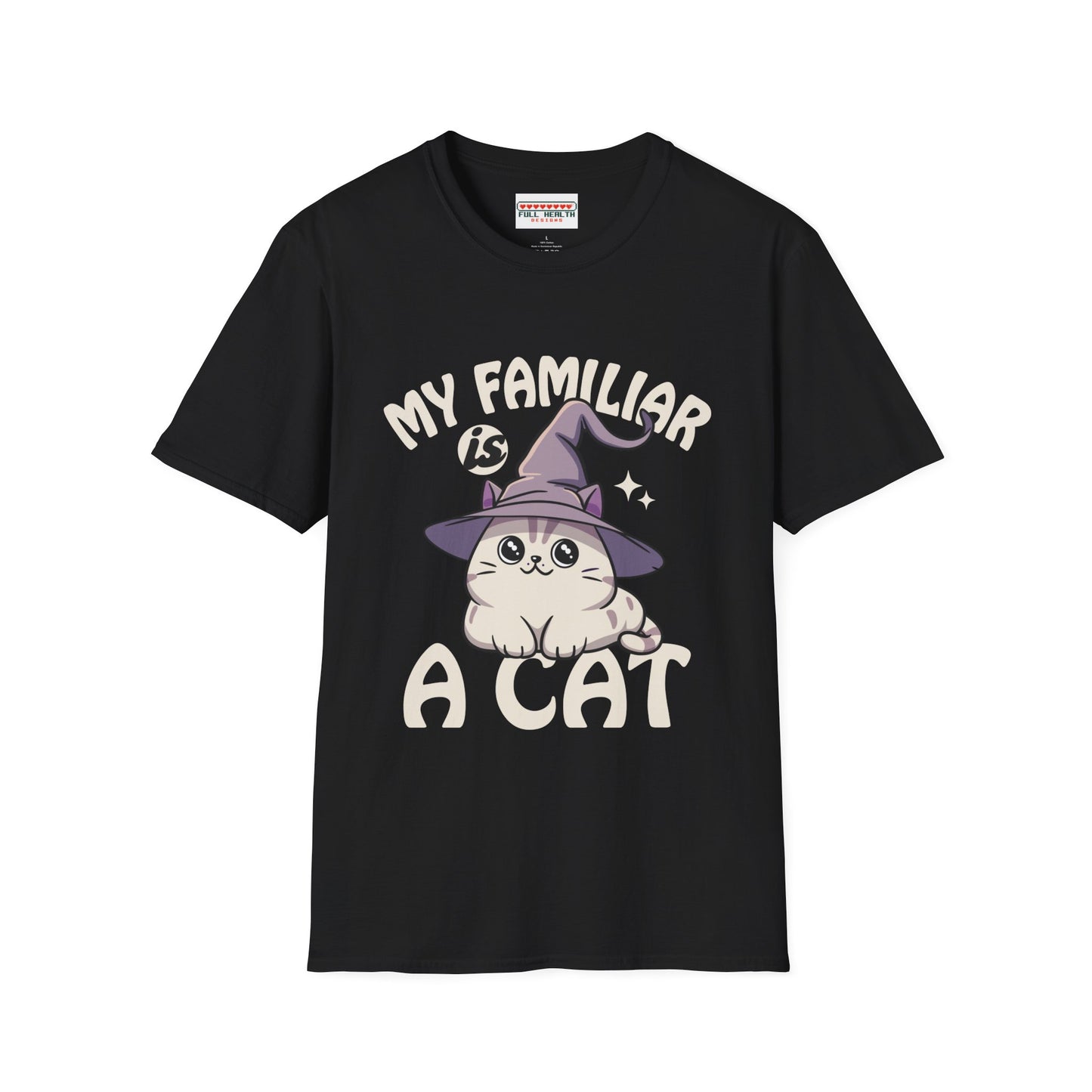 My Familiar is a Cat - Softstyle T-Shirt for Men and Women