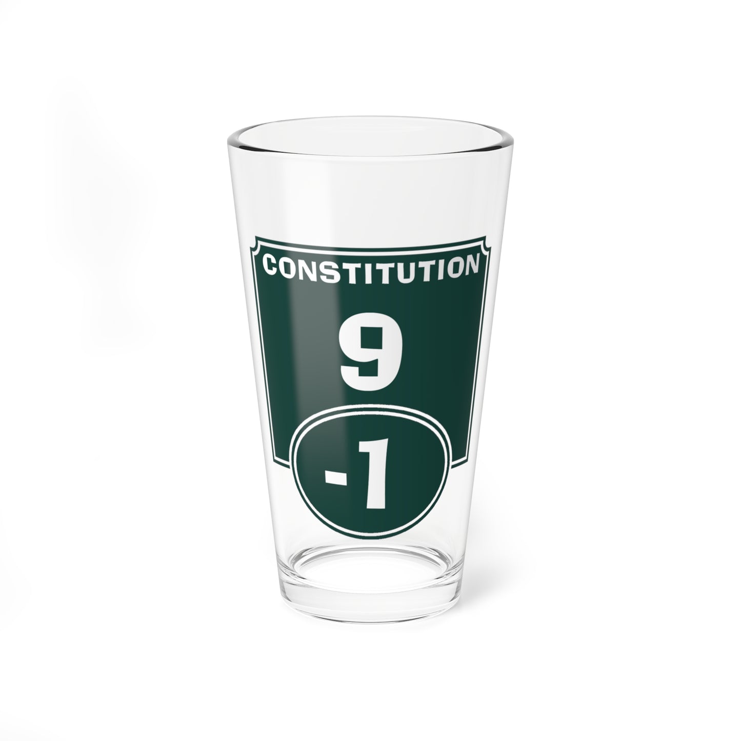 "Negative Constitution Modifier" Pint Glass