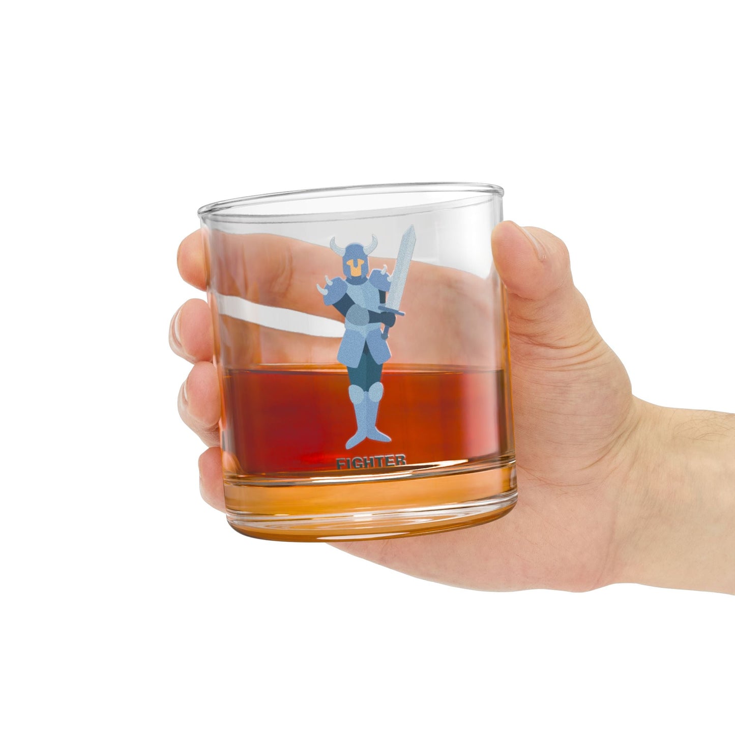 "The Iron Grip Glass" FIGHTER Rocks Glass Printify