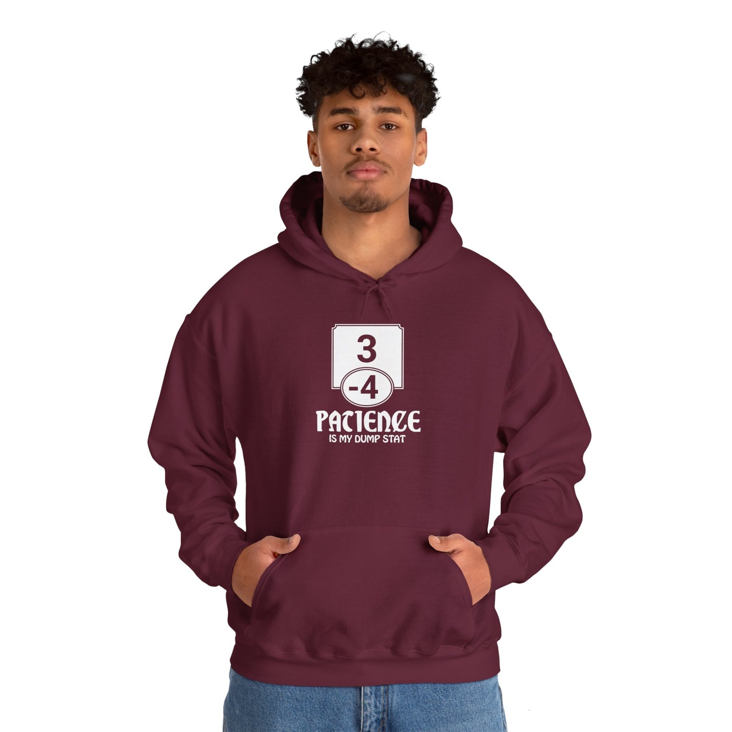 Patience is My Dump Stat - Heavy Blend™ Hoodie for Men and Women