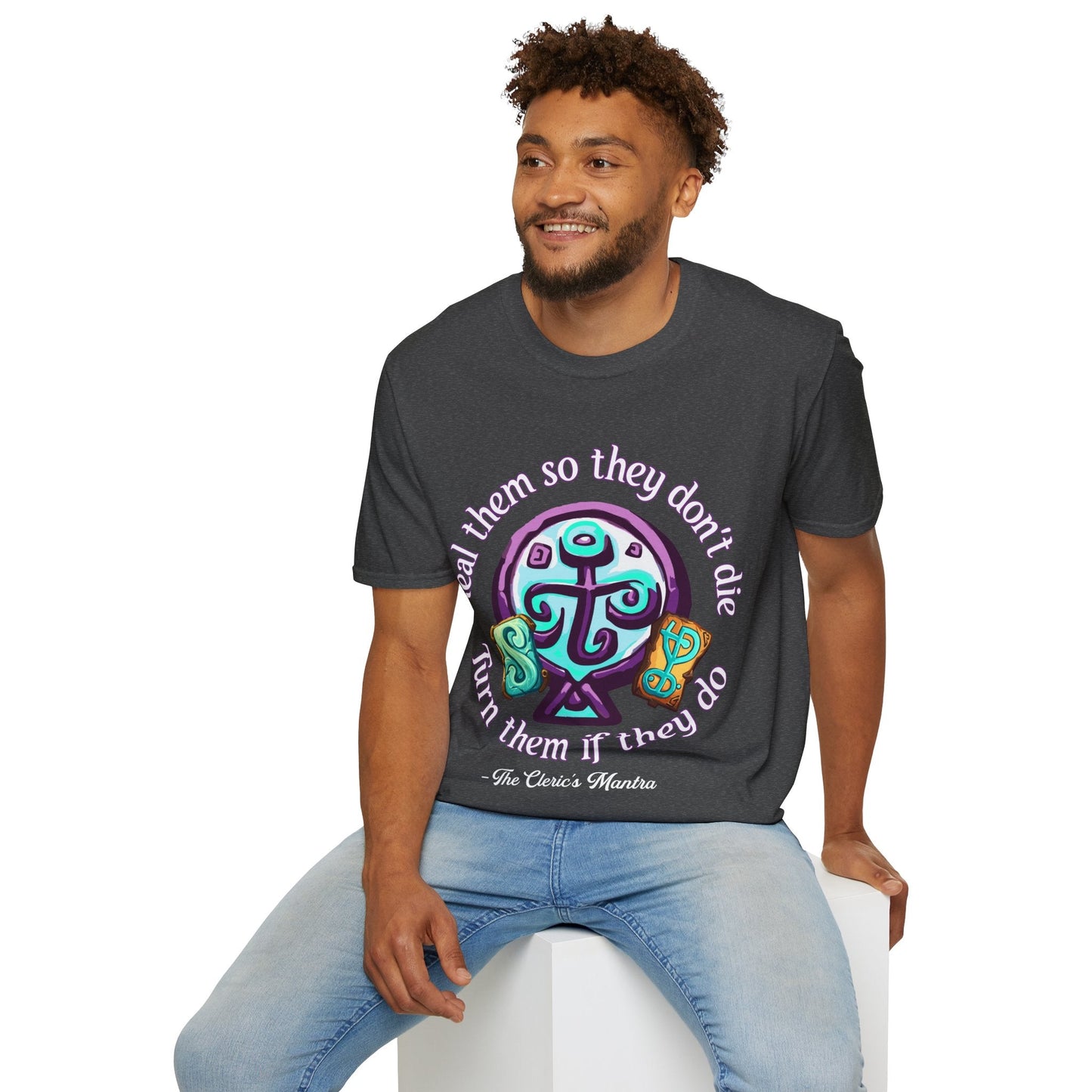 Cleric's Mantra - Softstyle T-Shirt for Men and Women Printify