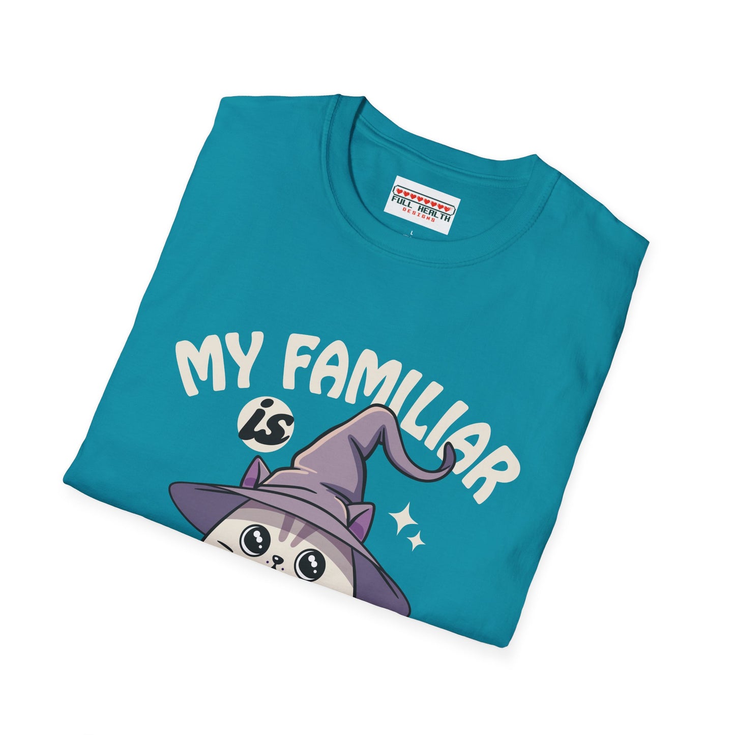 My Familiar is a Cat - Softstyle T-Shirt for Men and Women