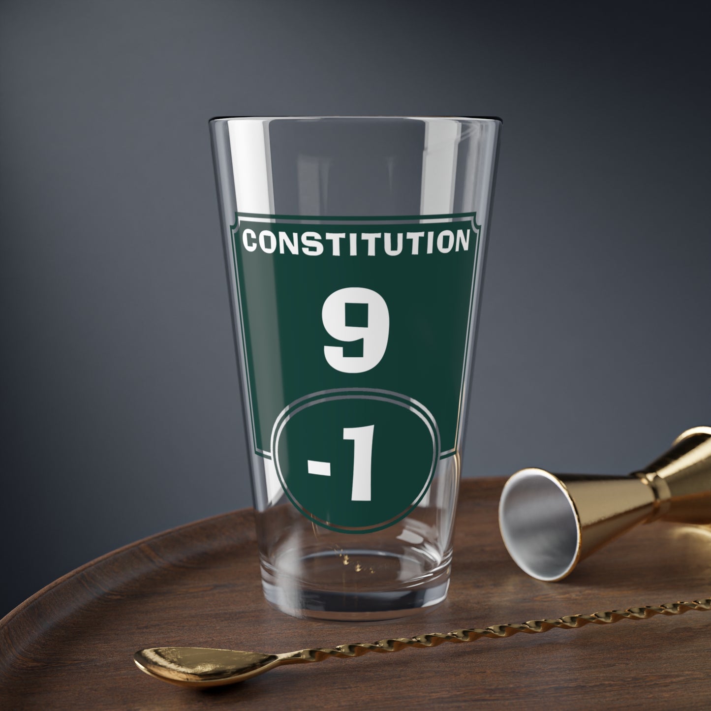 "Negative Constitution Modifier" Pint Glass