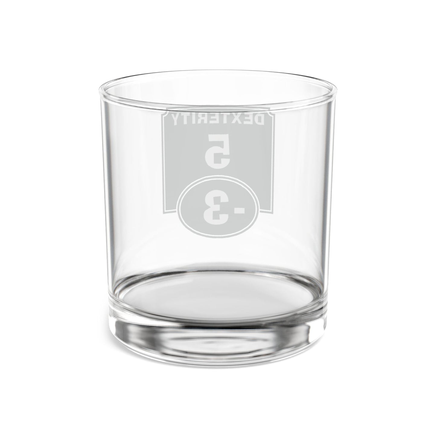 "Negative Dexterity Modifier" Rocks Glass Printify