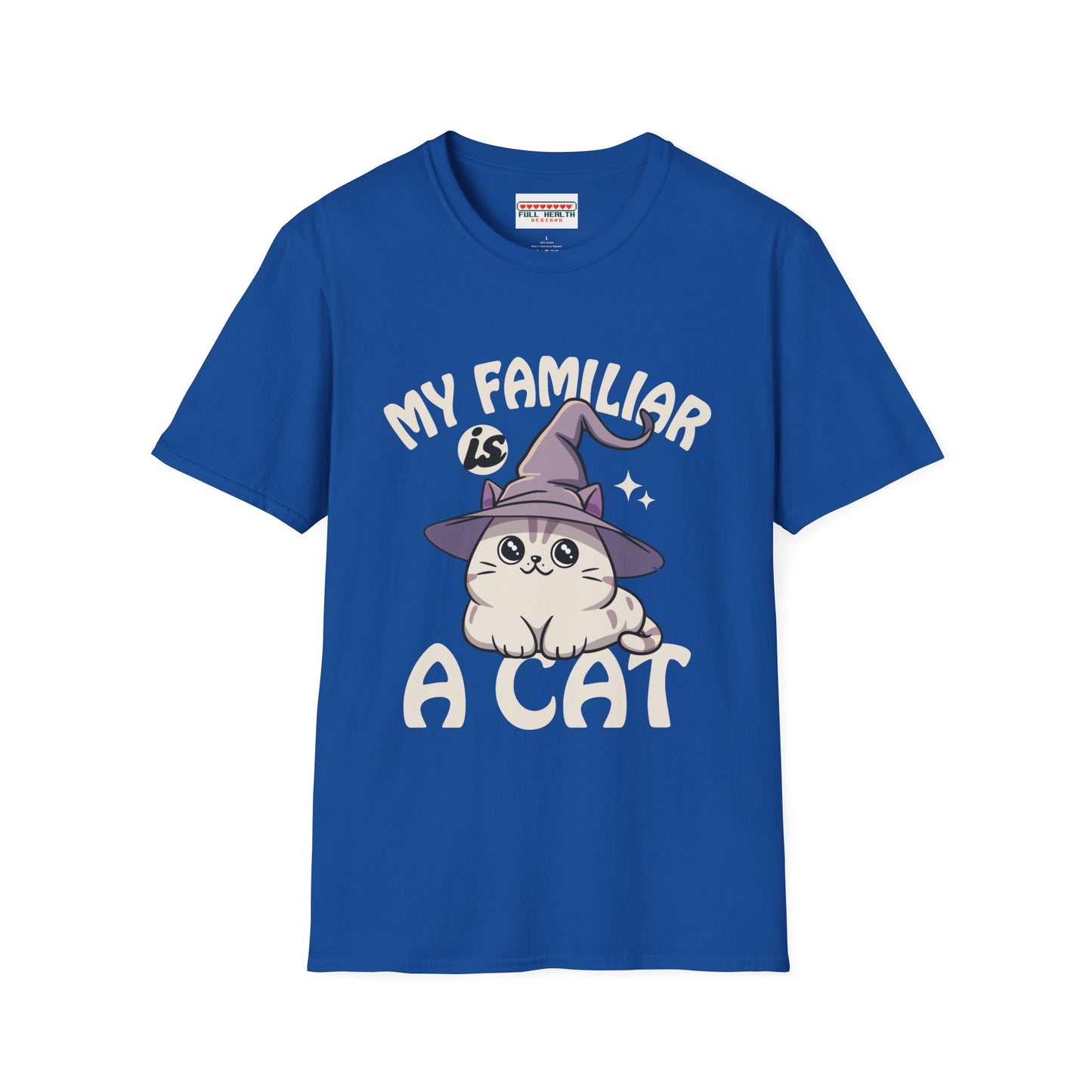 My Familiar is a Cat - Softstyle T-Shirt for Men and Women
