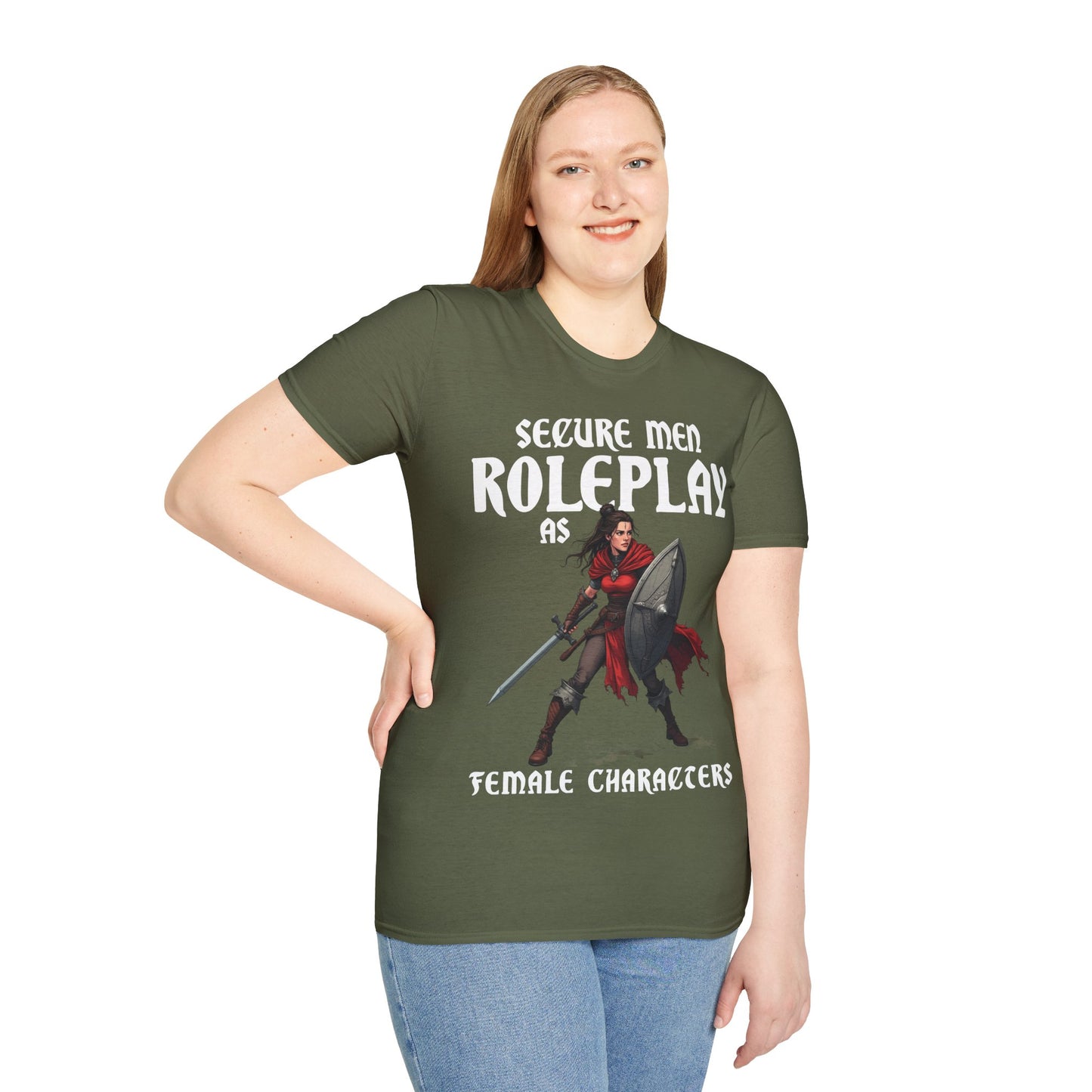 Secure Men Roleplay as Women - Softstyle T-Shirt for Men and Women