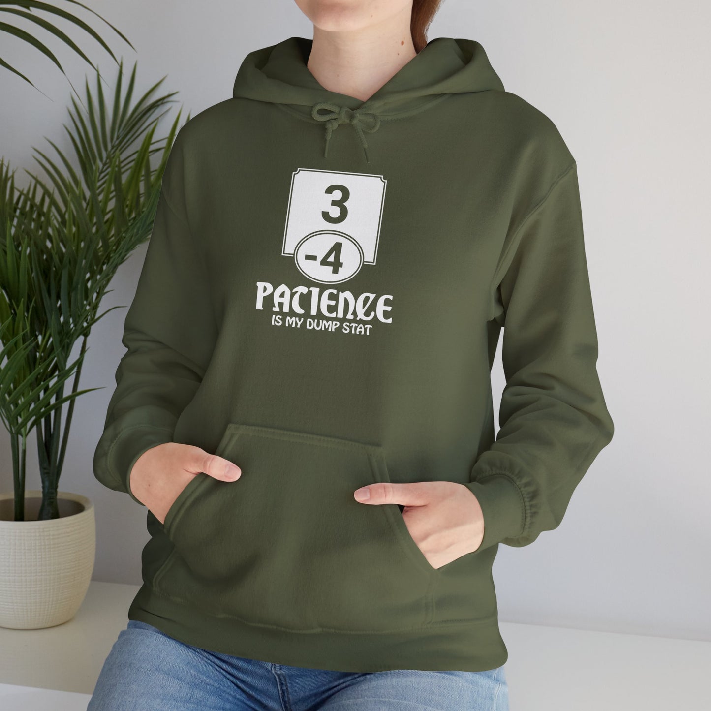 Patience is My Dump Stat - Heavy Blend™ Hoodie for Men and Women