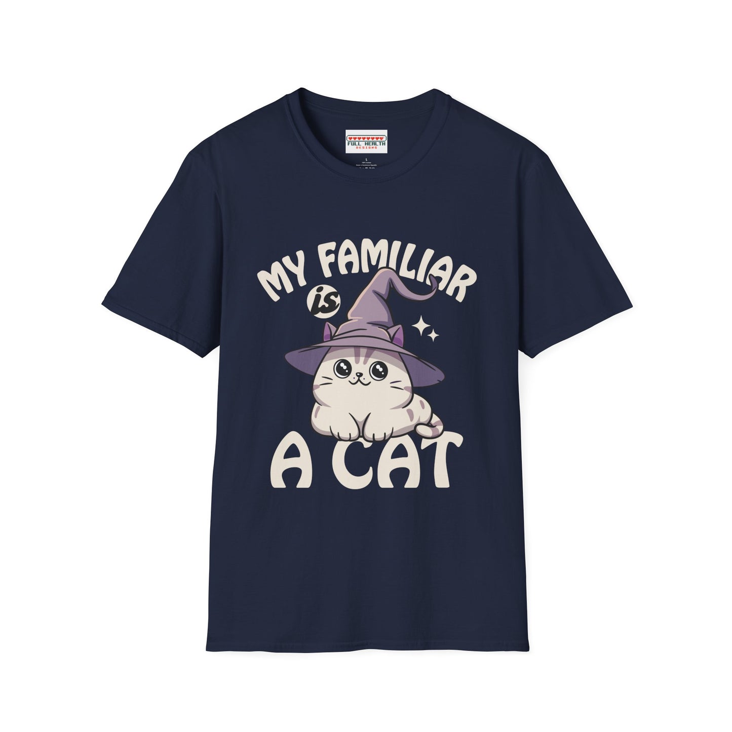 My Familiar is a Cat - Softstyle T-Shirt for Men and Women