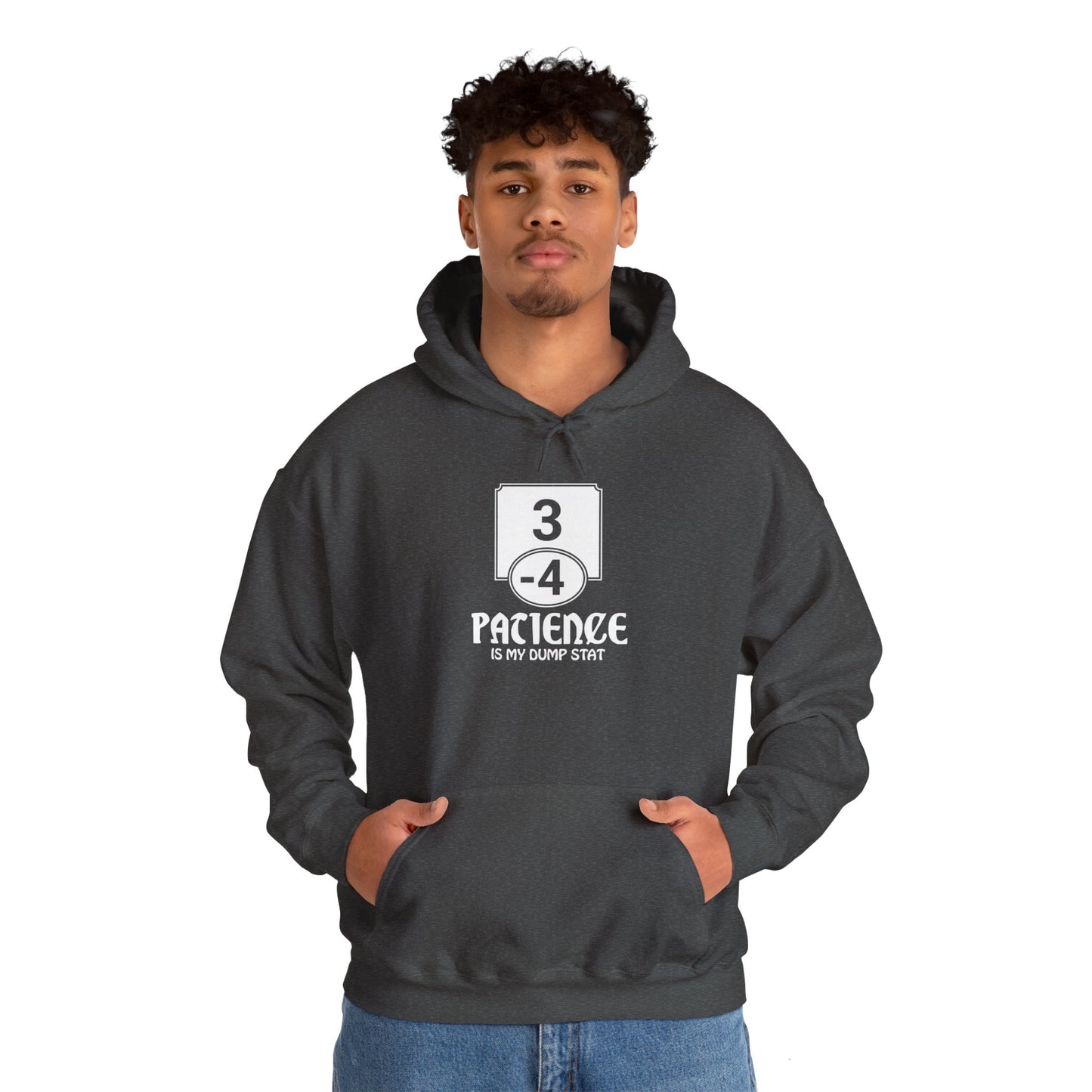 Patience is My Dump Stat - Heavy Blend™ Hoodie for Men and Women