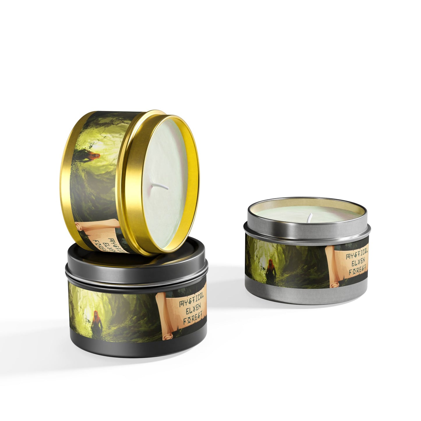 Mystical Elven Forest Enchanted Tin Candle