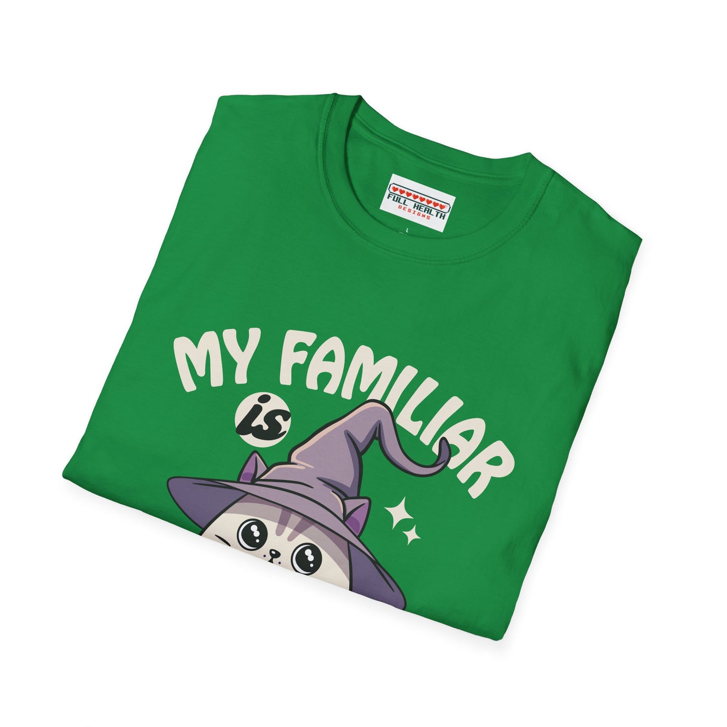 My Familiar is a Cat - Softstyle T-Shirt for Men and Women