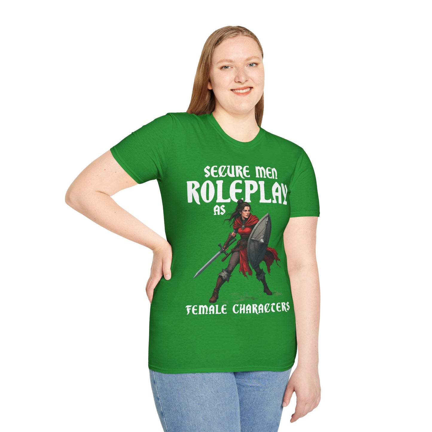 Secure Men Roleplay as Women - Softstyle T-Shirt for Men and Women
