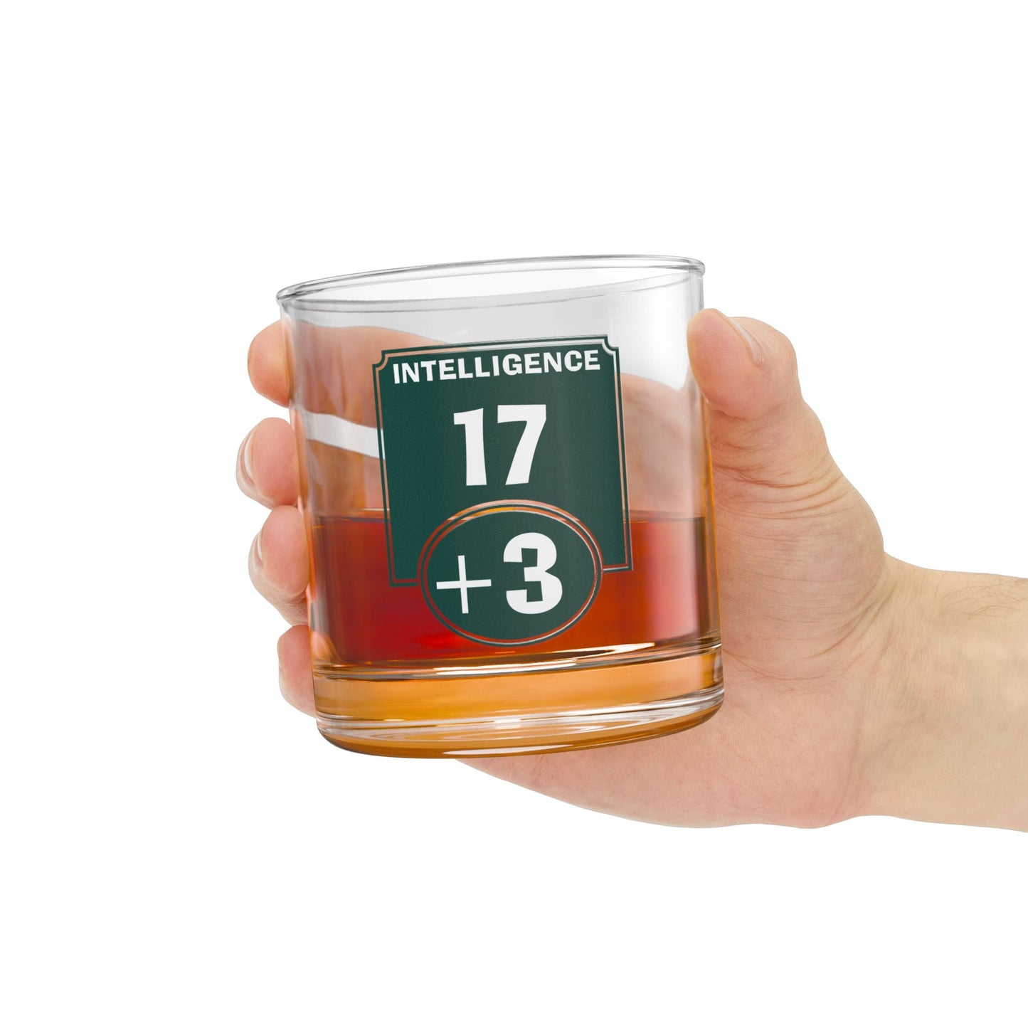 "Positive Intelligence Modifier" Rocks Glass Printify