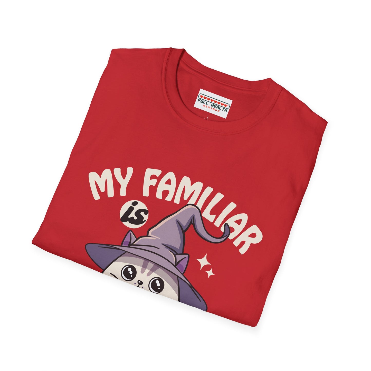 My Familiar is a Cat - Softstyle T-Shirt for Men and Women