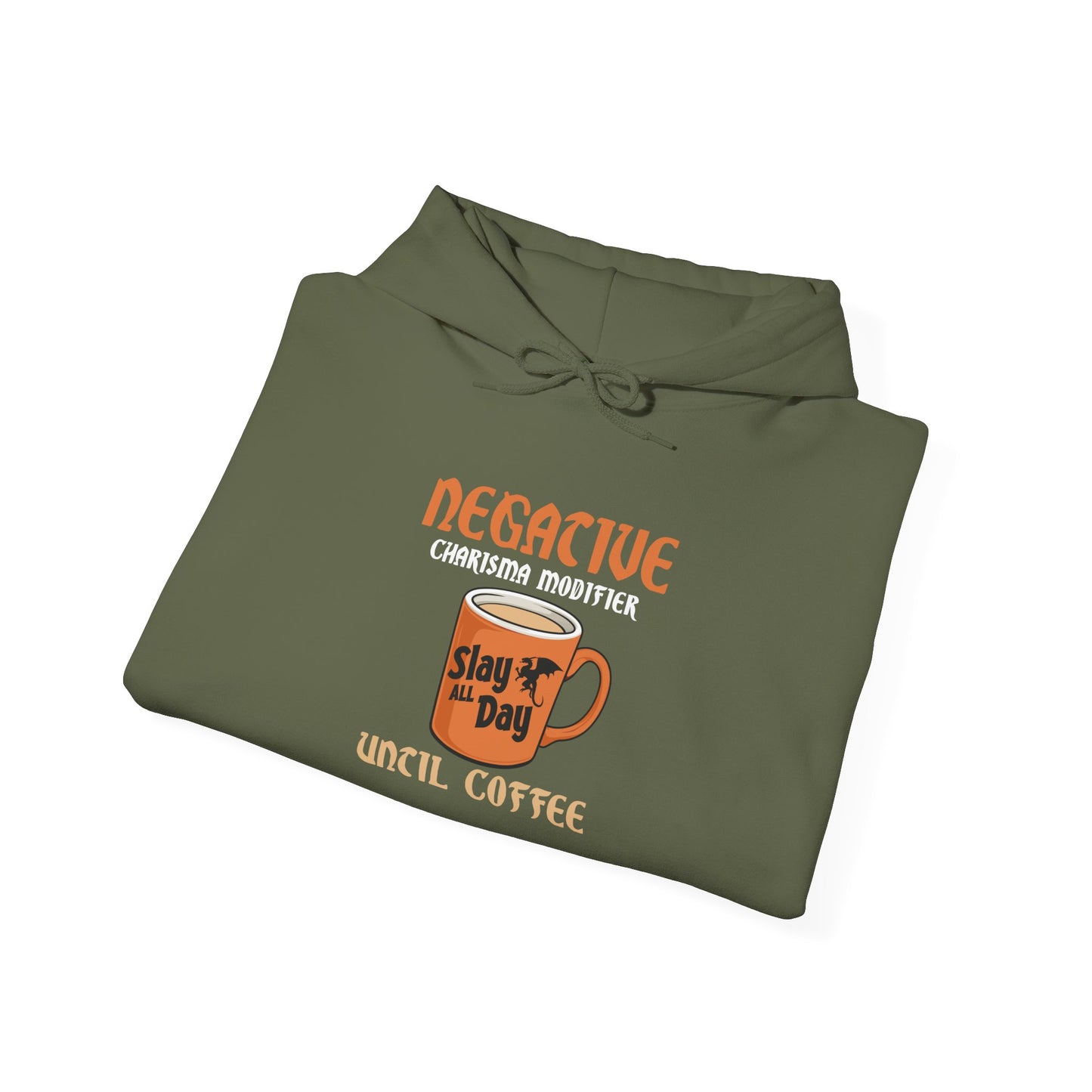 Negative Charisma Modifier Until Coffee - Heavy Blend™ Hooded Sweatshirt for Men and Women