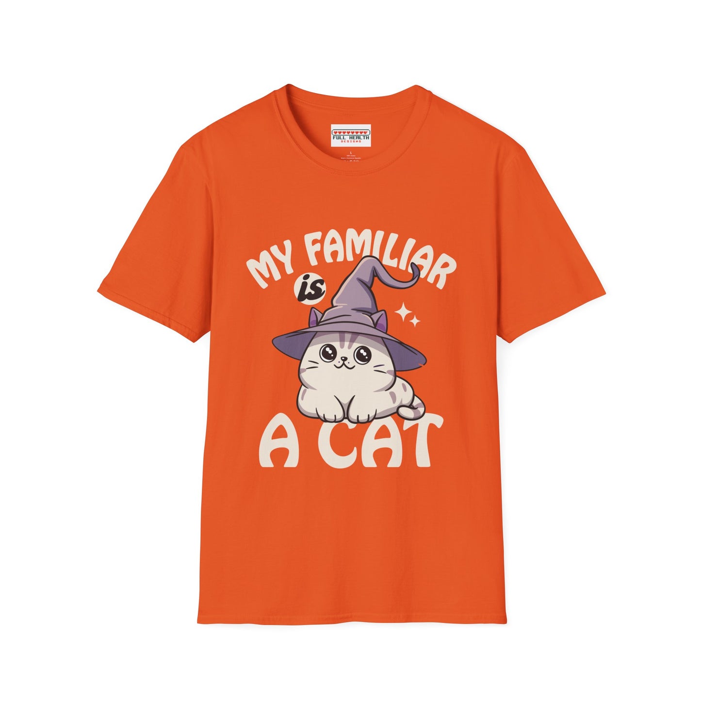 My Familiar is a Cat - Softstyle T-Shirt for Men and Women