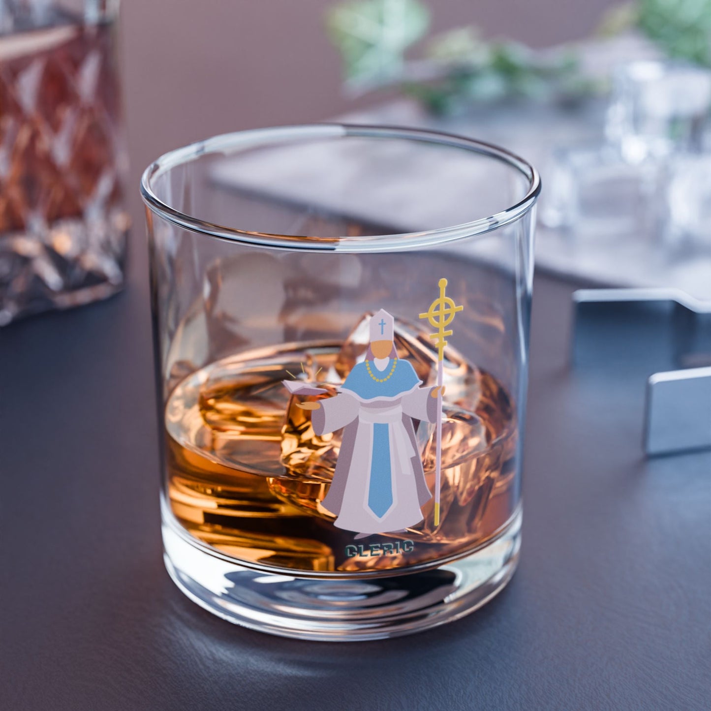 "Sanctified Spirits Glass" CLERIC Rocks Glass Printify