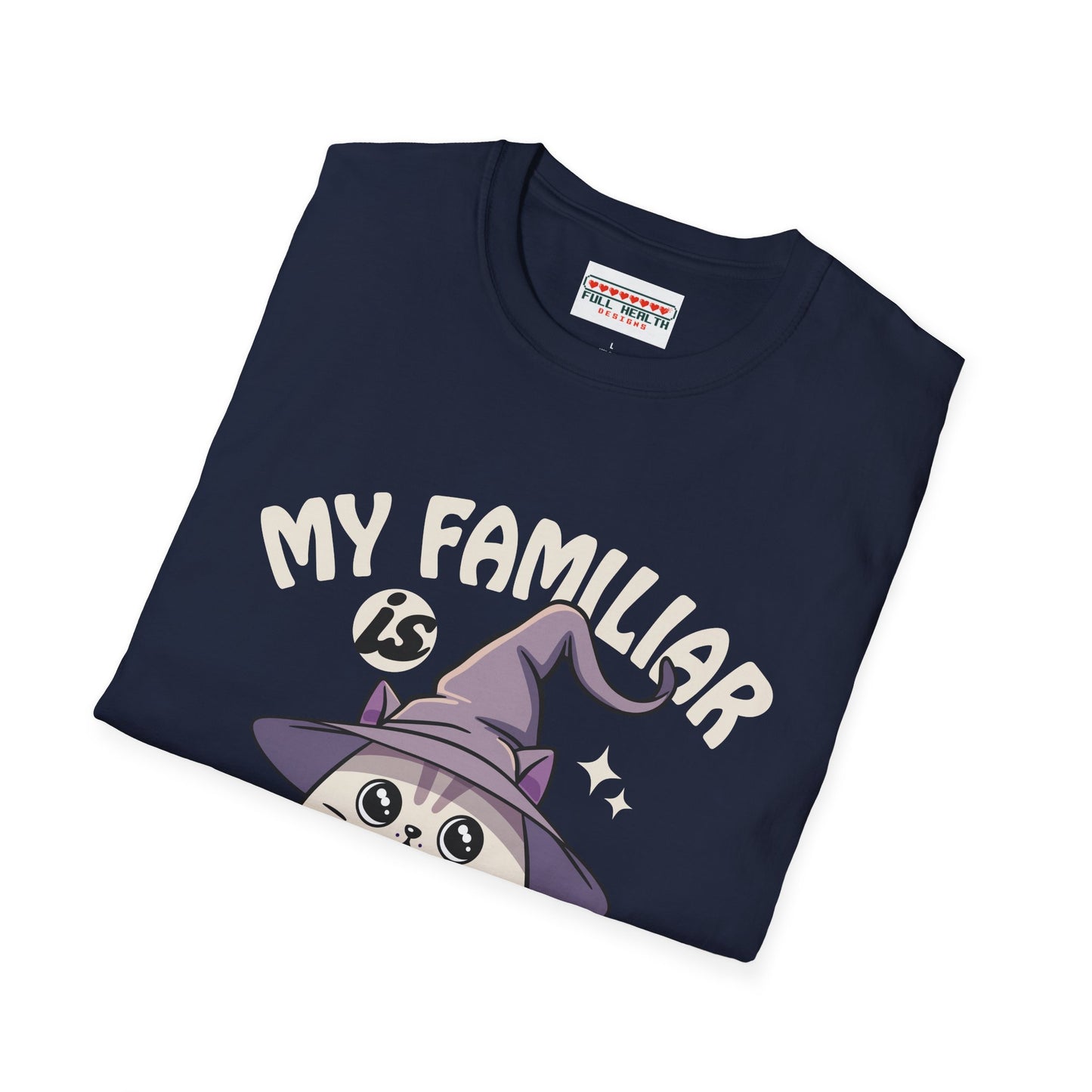 My Familiar is a Cat - Softstyle T-Shirt for Men and Women