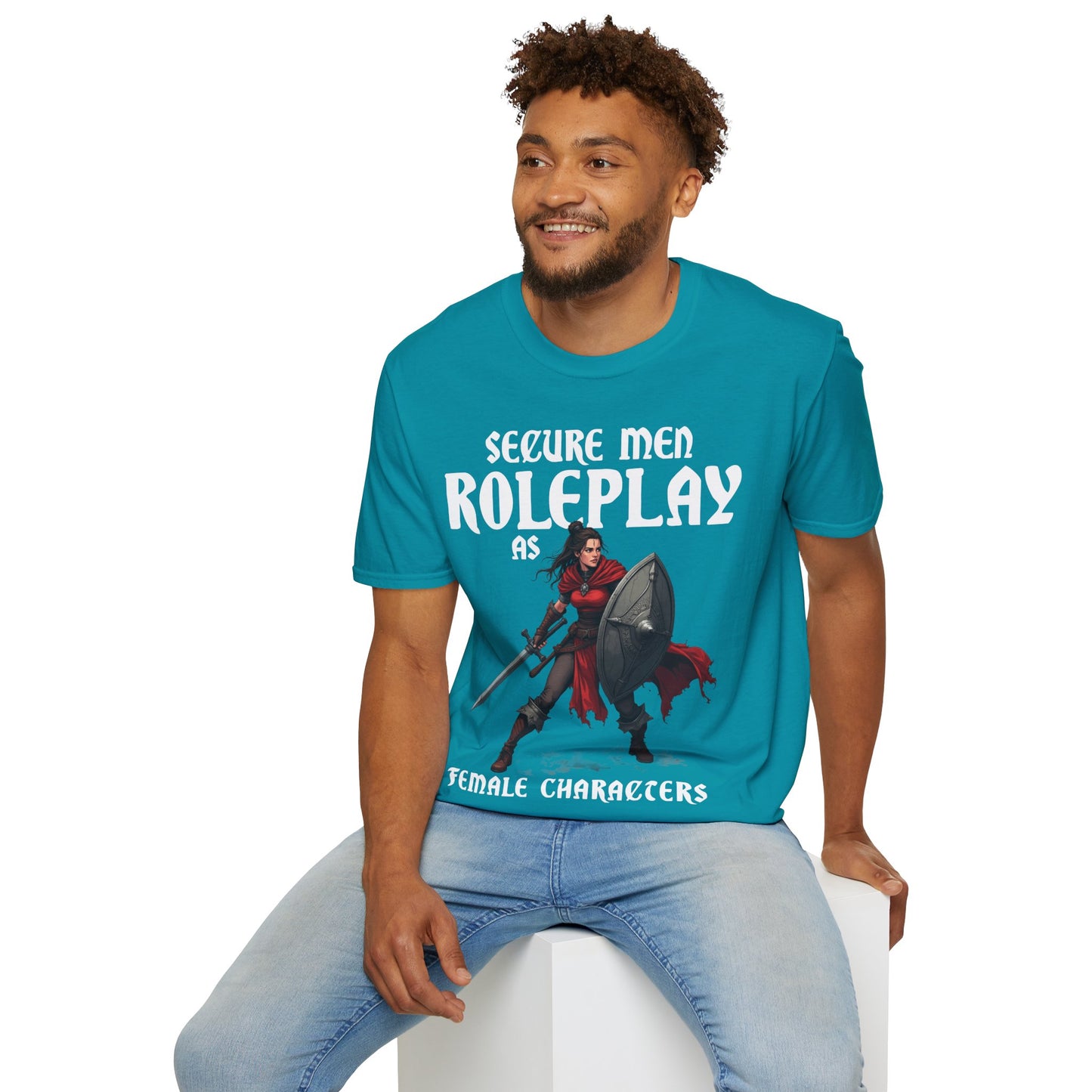 Secure Men Roleplay as Women - Softstyle T-Shirt for Men and Women
